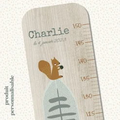 Charlie et Suzie Toise en bois Renard Forêt Edgar personnalisable