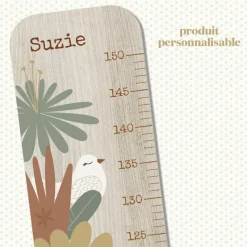Charlie et Suzie Toise en bois XXL Oiseaux Lili Rose personnalisable