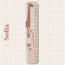 Charlie et Suzie Toise en bois XXL Sofia Girafe personnalisable