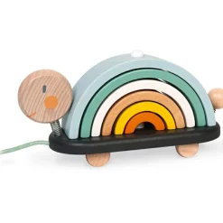 Janod Tortue arc-en-ciel empilable à rouler Sweet Cocoon