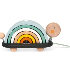 Janod Tortue arc-en-ciel empilable à rouler Sweet Cocoon