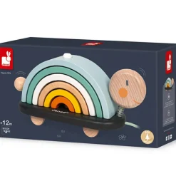 Janod Tortue arc-en-ciel empilable à rouler Sweet Cocoon