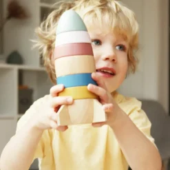 Kindsgut Tour à empiler en bois Fusée