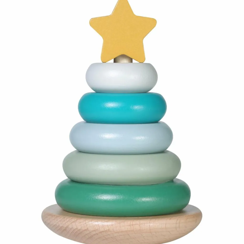 New Tour à empiler en bois Sapin Jouet À Empiler