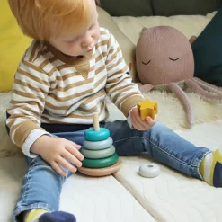 New Tour à empiler en bois Sapin Jouet À Empiler