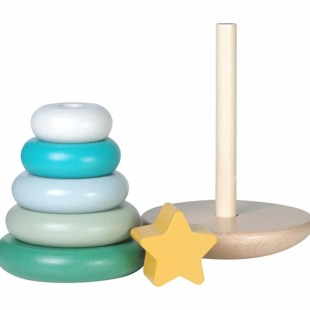 New Tour à empiler en bois Sapin Jouet À Empiler