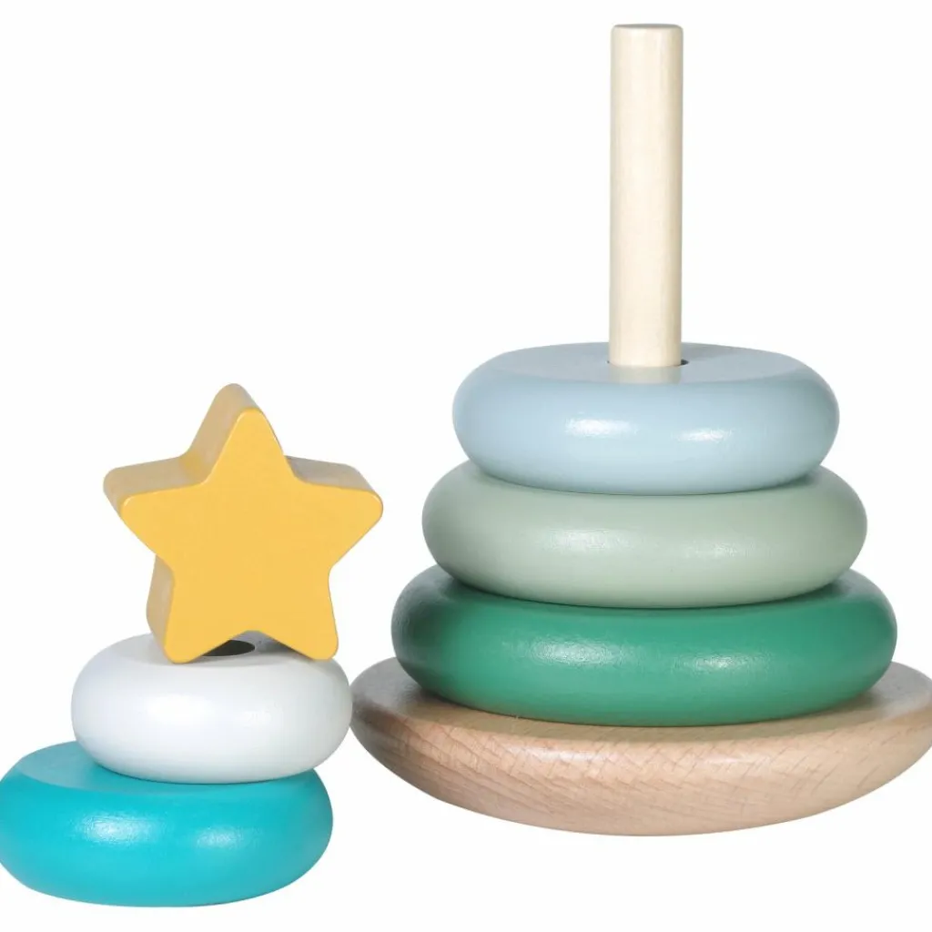 New Tour à empiler en bois Sapin Jouet À Empiler