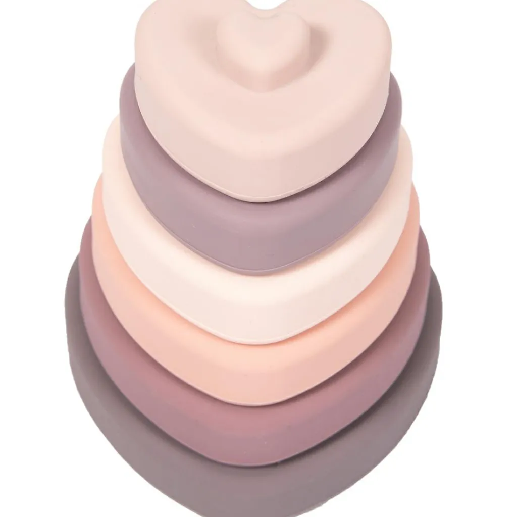 Bo Jungle Tour coeurs à empiler en silicone