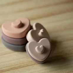 Bo Jungle Tour coeurs à empiler en silicone