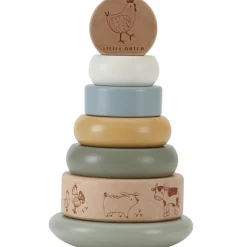 Little Dutch Tour d'anneaux à empiler en bois Little Farm