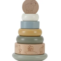 Little Dutch Tour d'anneaux à empiler en bois Little Farm