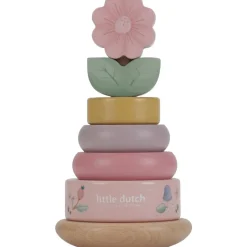 Tour d'anneaux à empiler en bois FSC Fairy Garden Jouet À Empiler