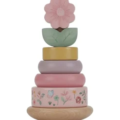 Tour d'anneaux à empiler en bois FSC Fairy Garden Jouet À Empiler