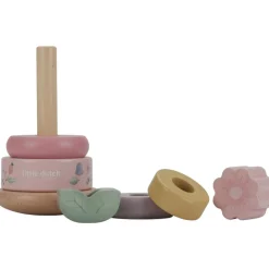 Tour d'anneaux à empiler en bois FSC Fairy Garden Jouet À Empiler