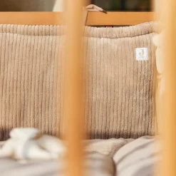Jollein Tour de lit Cloudy Rib Milky Coffee (pour lits 60 x 120 ou 70 x 140 cm)