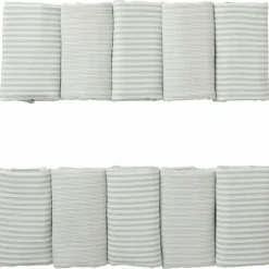 BB & Co Tour de lit modulable et respirant gaze rayé vert de gris