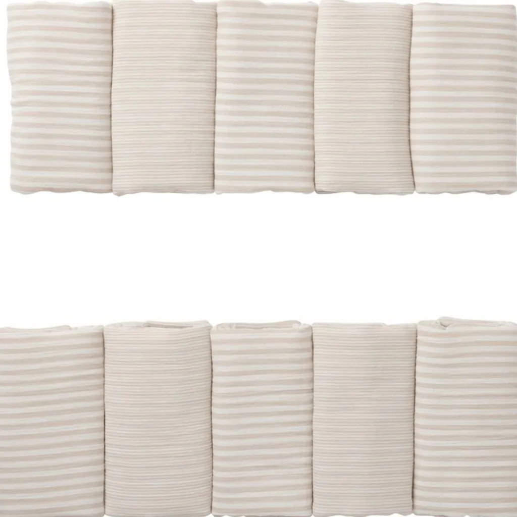 Online Tour de lit modulable et respirant gaze beige rayé galet Tour De Lit