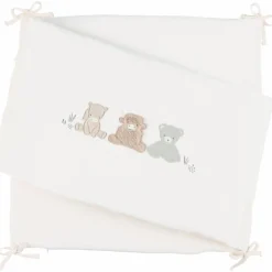 Noukie's Tour de lit réversible beige brodé