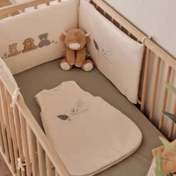 Noukie's Tour de lit réversible beige brodé