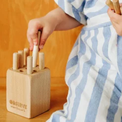 Clearance Tourillon - Jeu en bois pour développer la motricité fine Jouet À Encastrer