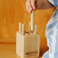 Clearance Tourillon - Jeu en bois pour développer la motricité fine Jouet À Encastrer