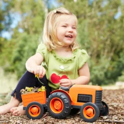 Clearance Tracteur orange et gris Petites Voitures, Véhicules Et Circuits