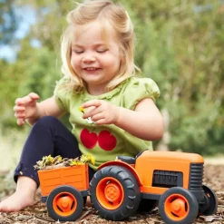 Clearance Tracteur orange et gris Petites Voitures, Véhicules Et Circuits