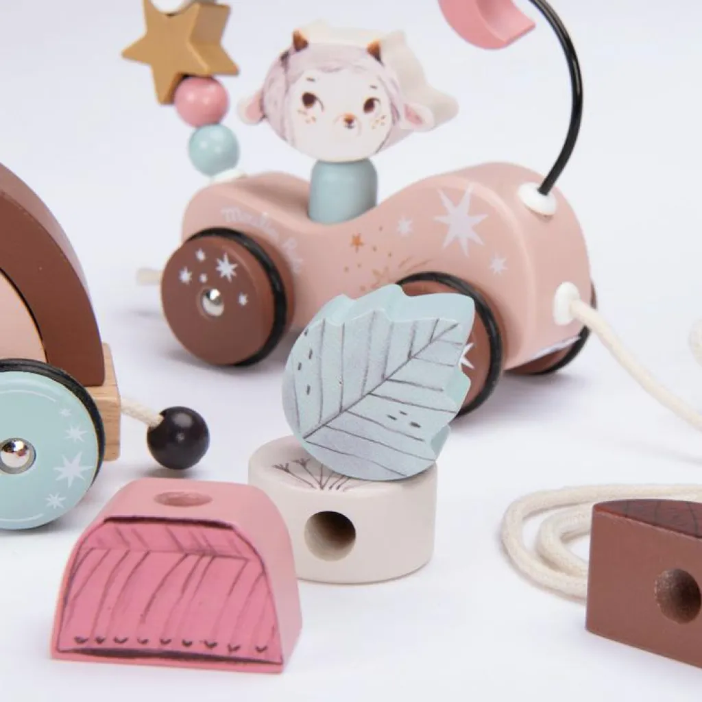 Moulin Roty Train d'activités à tirer Après la pluie