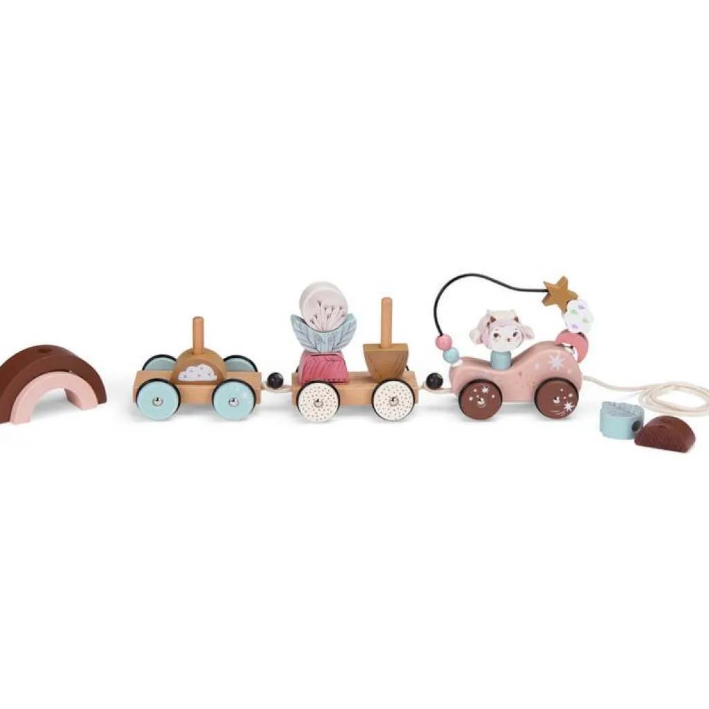 Moulin Roty Train d'activités à tirer Après la pluie