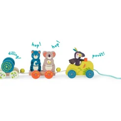 Moulin Roty Train d'activités à tirer Dans la Jungle