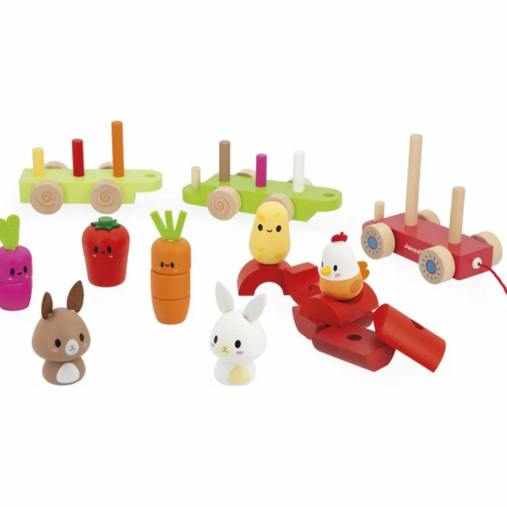 Janod Train d'activités à tirer Ferme