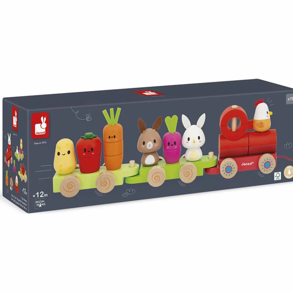 Janod Train d'activités à tirer Ferme