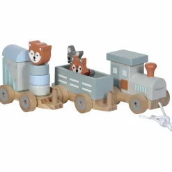 Hot Train en bois Les animaux du zoo Jouet À Empiler