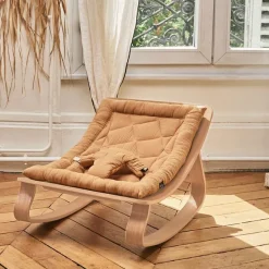 Charlie Crane Transat à balancement en bois de hêtre Levo Camel