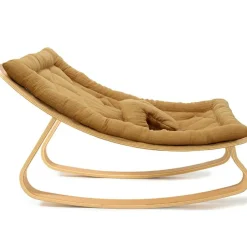 Charlie Crane Transat à balancement en bois de hêtre Levo Camel