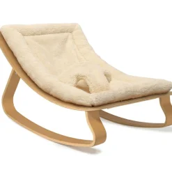 Discount Transat à balancement en bois de hêtre Levo Fur Milk Transat