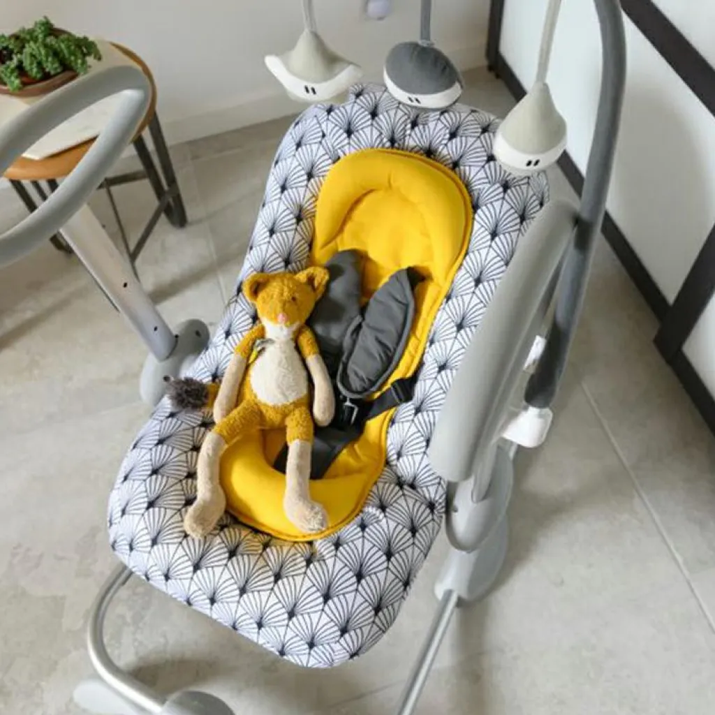 Béaba Transat bébé Up and Down III palmier jaune