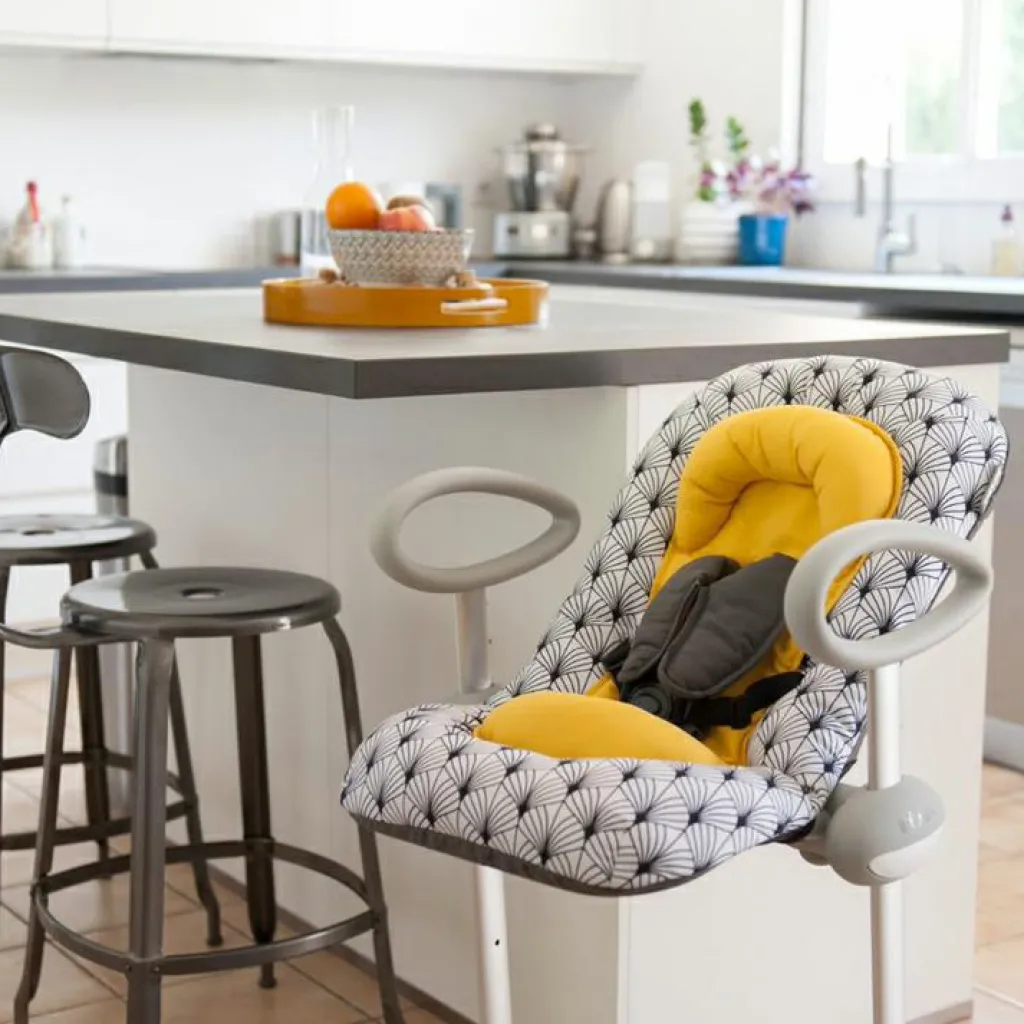 Béaba Transat bébé Up and Down III palmier jaune