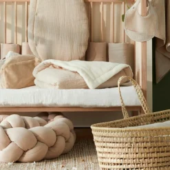 New Tresse décorative ouatinée en coton gaufré Latte (200 cm) Tresse Décorative