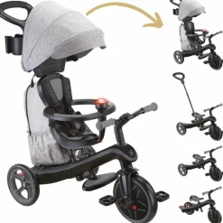 Tricycle Trike Explorer Deluxe 4 en 1 Noir-Gris Tricycle