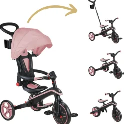 Globber Tricycle Trike Explorer Foldable 4 en 1 Pastel Rose