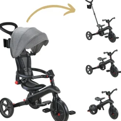 Globber Tricycle Trike Explorer Foldable 4 en 1 Noir-Gris