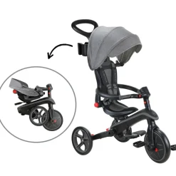 Globber Tricycle Trike Explorer Foldable 4 en 1 Noir-Gris