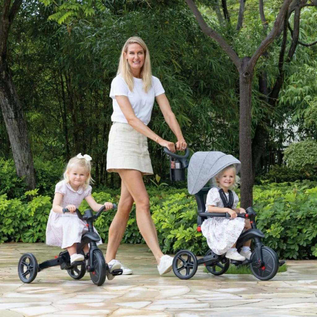 Globber Tricycle Trike Explorer Foldable 4 en 1 Noir-Gris