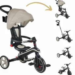 Globber Tricycle Trike Explorer Foldable V2 4 en 1 Taupe