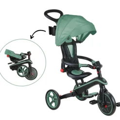 Globber Tricycle Trike Explorer Foldable 4 en 1 Olive