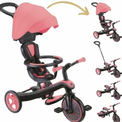 Globber Tricycle Trike Explorer V2 4 en 1 Rose Corail