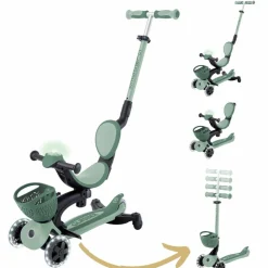 Globber Trottinette Go up Baby 360 Lights Sauge-Vert Olive