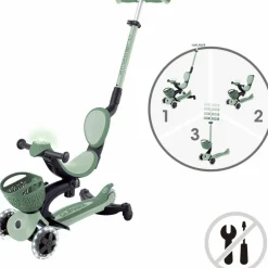 Globber Trottinette Go up Baby 360 Lights Sauge-Vert Olive