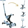 Clearance Trottinette Go up Deluxe Lights eco-logic 360° Bleu Cassis Porteur Évolutif En Trottinette